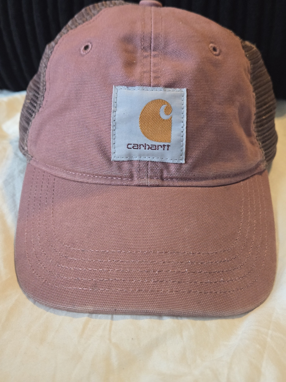 Carhartt Trucker Hat Dusty Rose Canvas Mesh Snapback Womens Crabapple Pink Cap